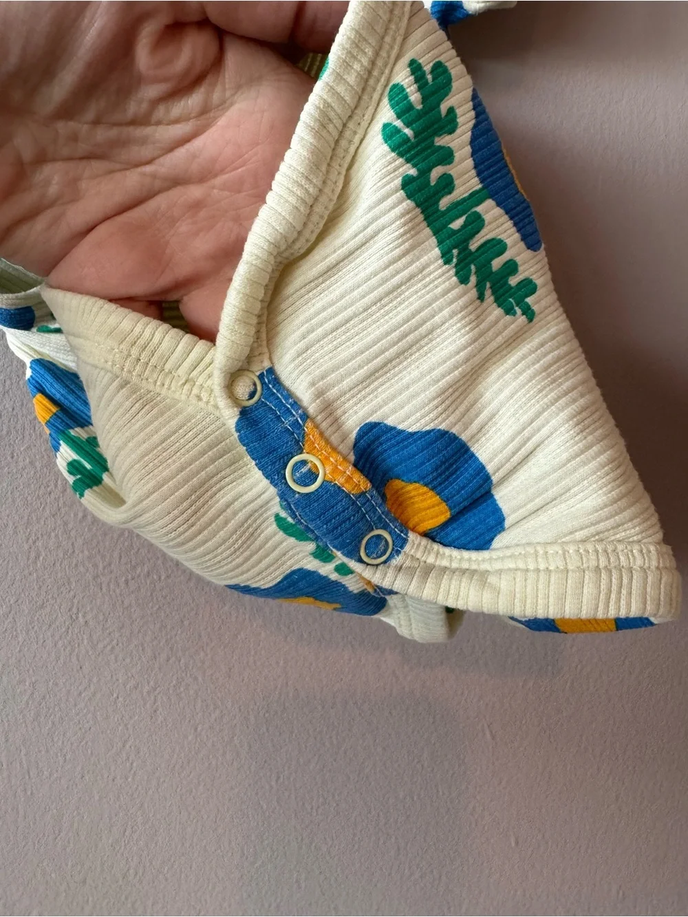 Tinycottons NWOT Ribbed Soft Stretch Flower Bodysuit Size 6 Months